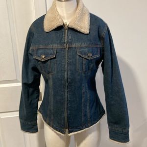 Steve & Barry’s faux sherpa lined denim jacket M